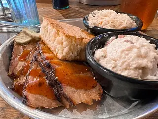 Photo of a brisket platter