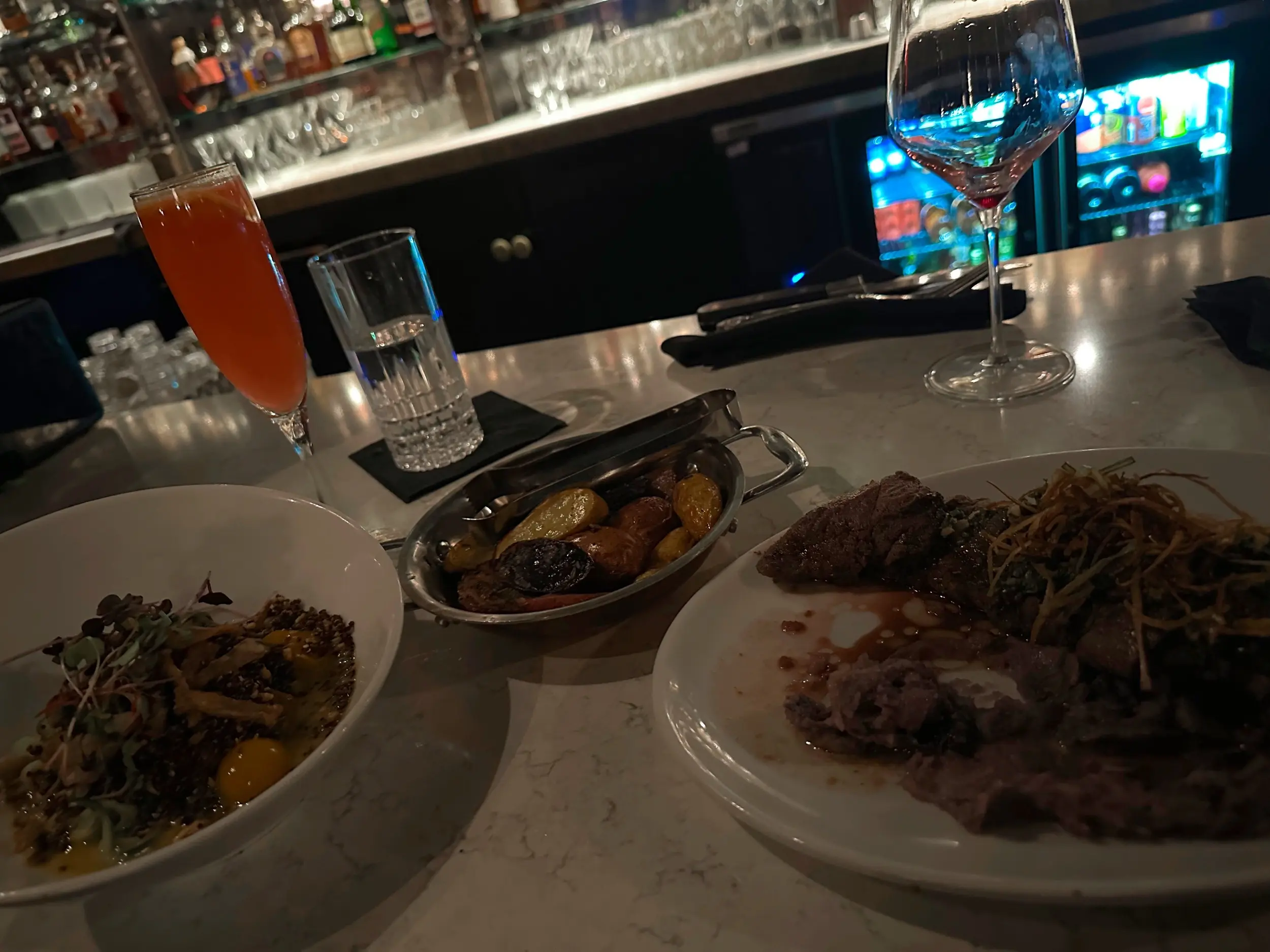 Photo of dinnear at the bar