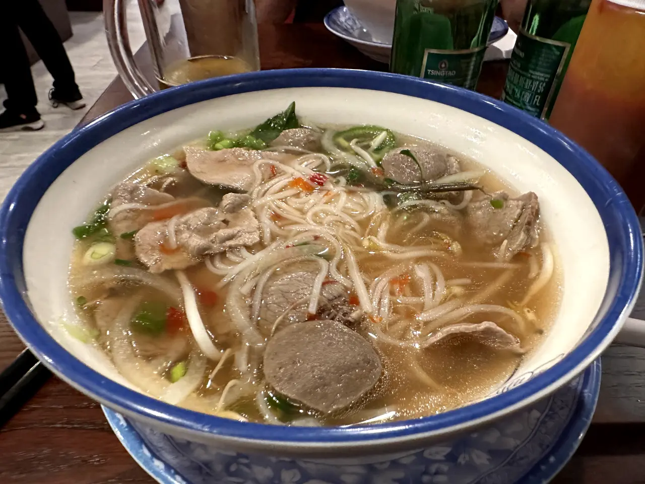 Photo of a bowl of pho