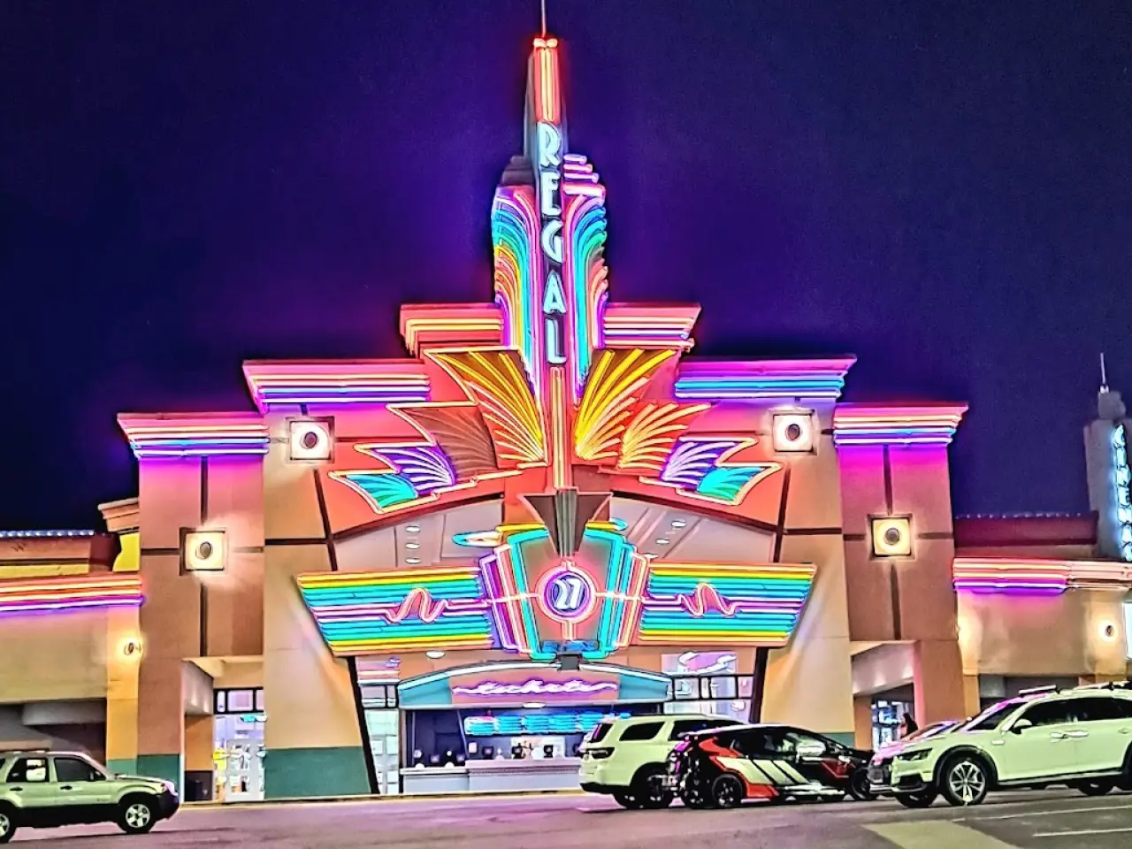 Photo of the outside of a movie theater