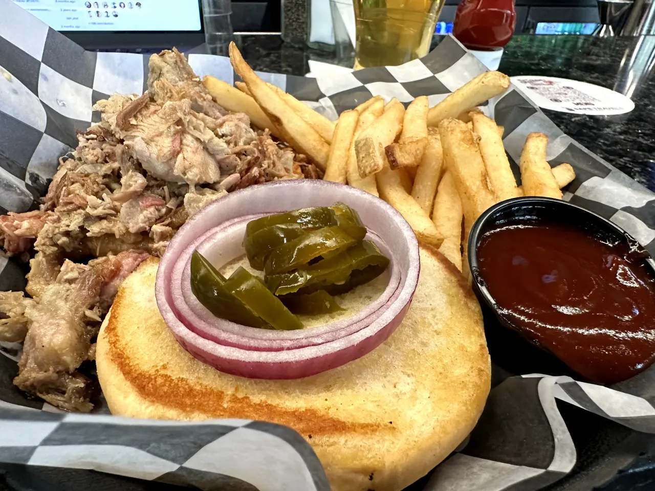 Photo of a pulled pork sandwich