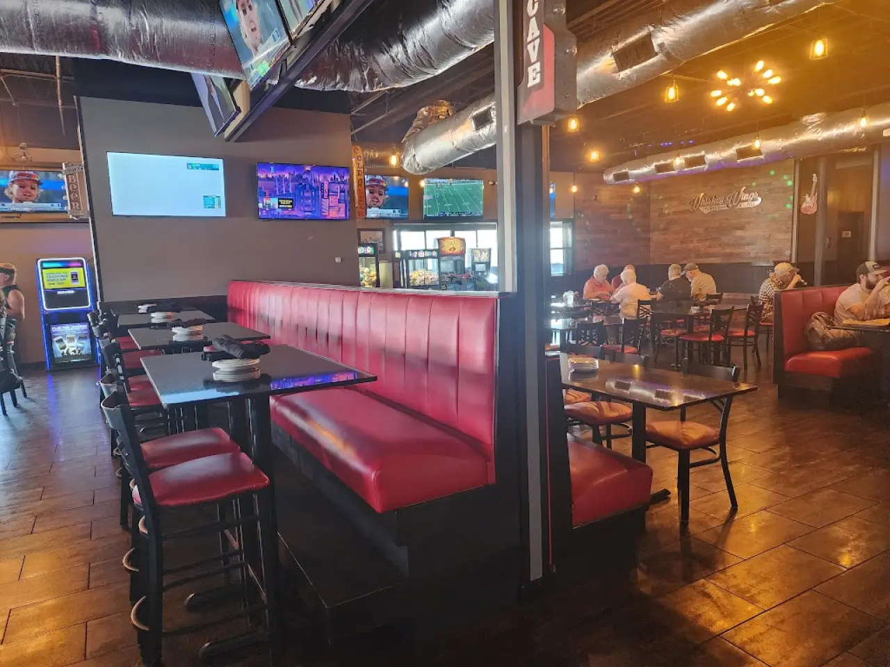Photo of the interior of a sports bar