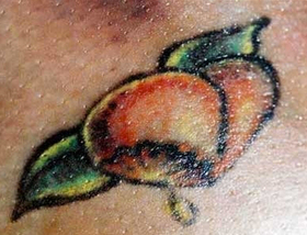 Peaches tattoo